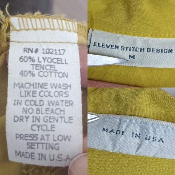 Eleven Stitch Design Art to Wear Atrsy Lagenlook Button Down Front Swing Tunic - Picture 10 of 16